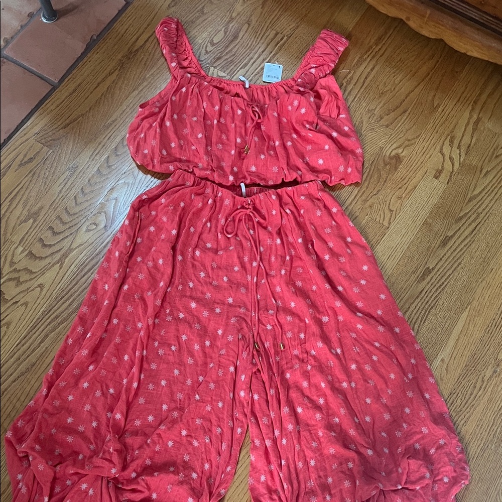 FP Movement by Free People Coral Jumpsuit
